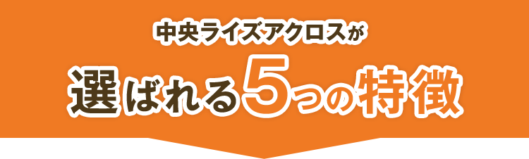 中央ライズアクロスが5つの特徴